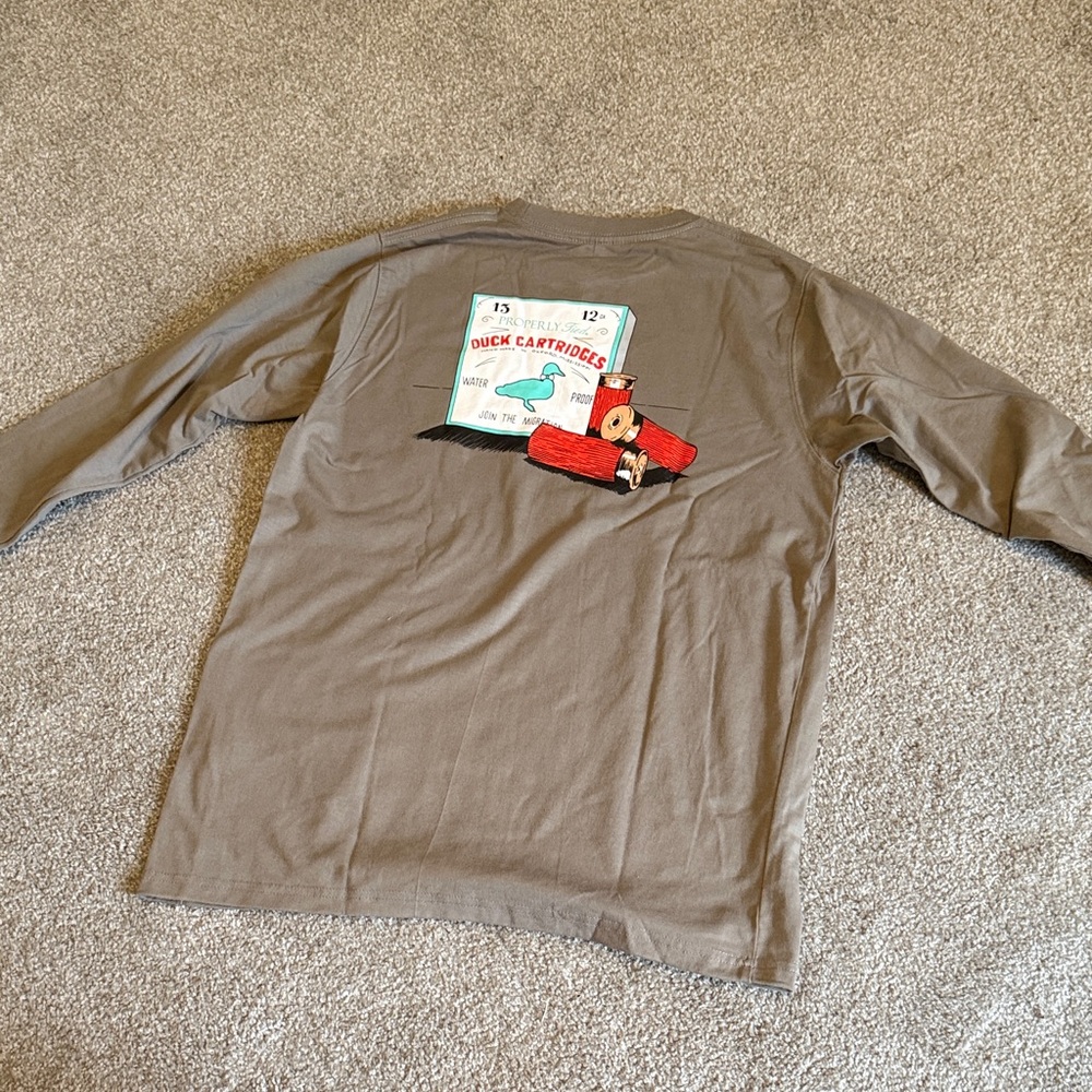 Properly Tied Gray Long Sleeve T-Shirt - Picture 2 of 10
